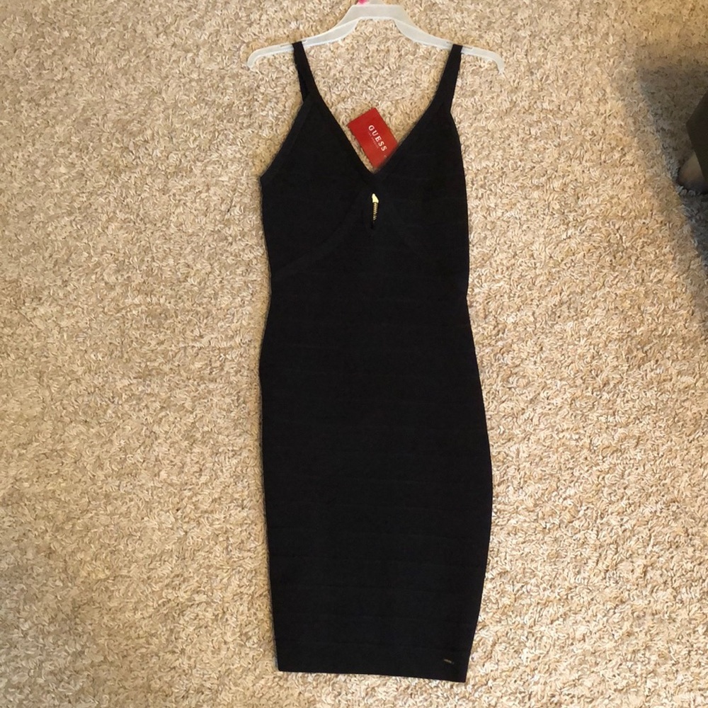 Guess Black bodycon mini dress